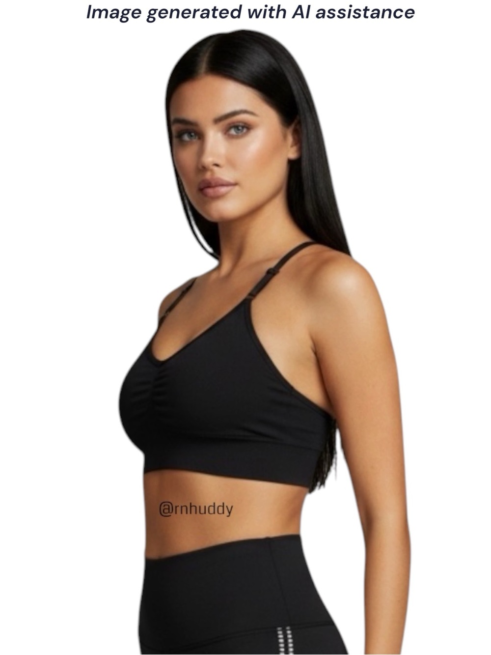 90 Degrees XL black racer back sports bra